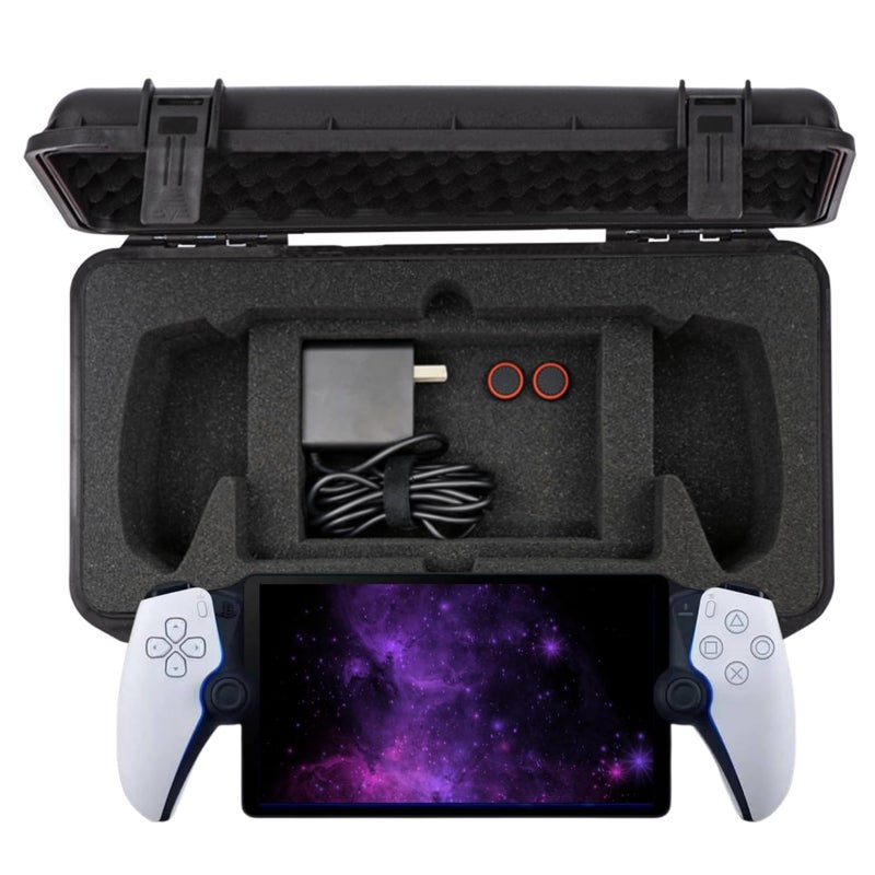 Luck&Link Carrying Bag Case for PlayStation Portal, Hard Professional Waterproof PS Portal Carrying Case for ps5 Portal Remote Player, Controllers, Foldable Keyboard & Other Accessories AC Charger Storag - Image 2
